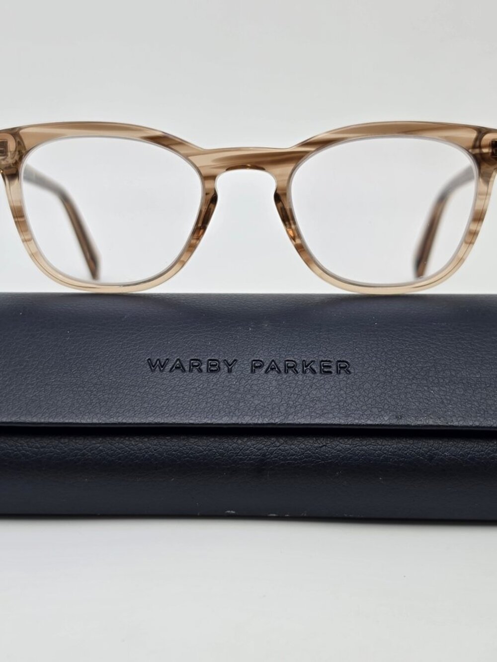 Warby Parker Turner 207 Chestnut Crystal Eyeglasses Frame w/ Case 46-19-135